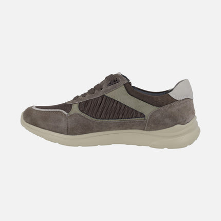 Men's Special width sneakers in taupe combination