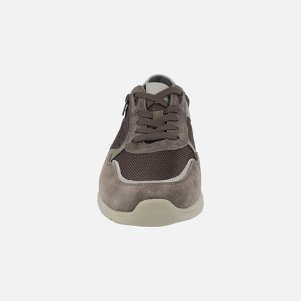 Men's Special width sneakers in taupe combination