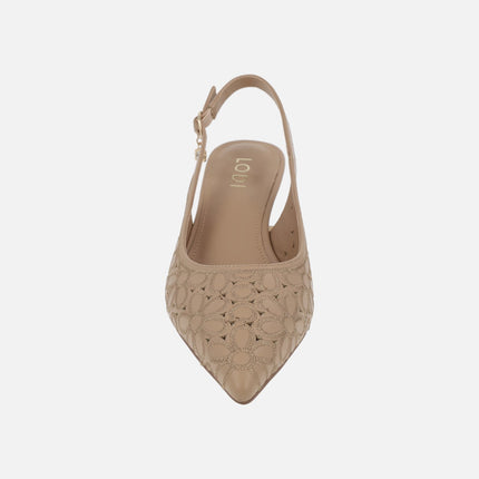 Zapatos de salón destalonados A-Vina con bordado de flores