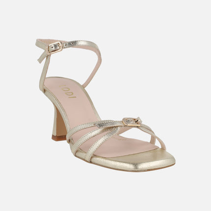 Sandalias de tacón Luki con pulsera al tobillo