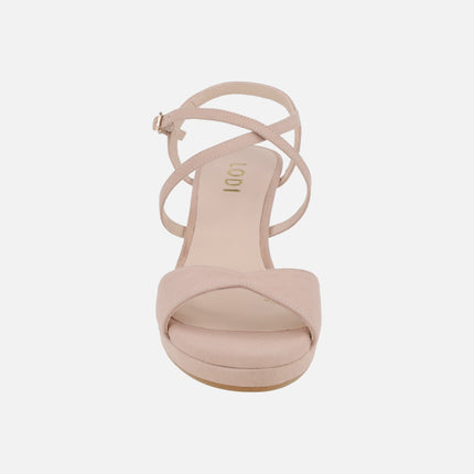 Lasarate sandals in nude suede