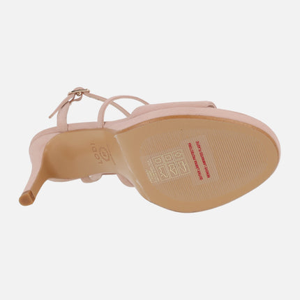 Lasarate sandals in nude suede