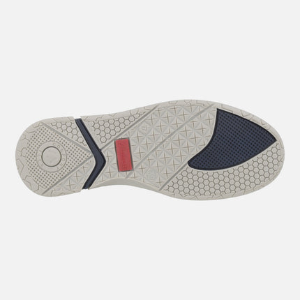Men's leather moccasins with side elastics