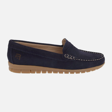 Suede moccasins with Aude mask