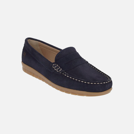 Suede moccasins with Aude mask