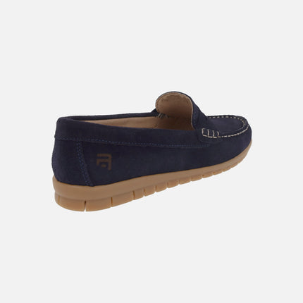 Suede moccasins with Aude mask