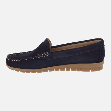 Suede moccasins with Aude mask