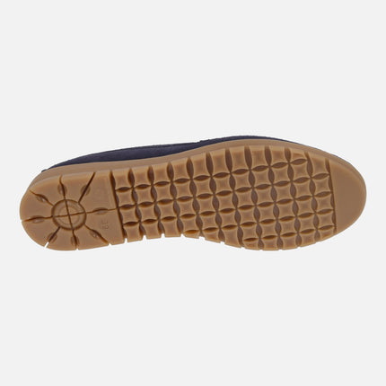 Suede moccasins with Aude mask