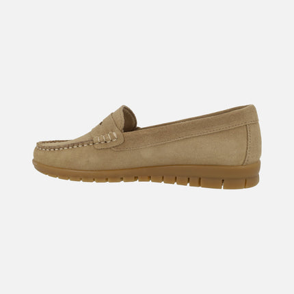 Suede moccasins with Aude mask