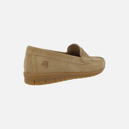Suede moccasins with Aude mask