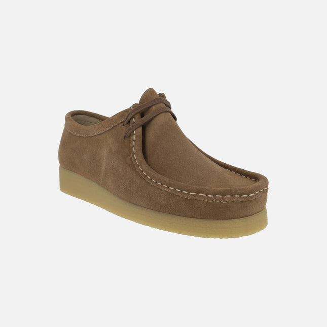 BEE Men's shoes in suede leather wallabee style with laces