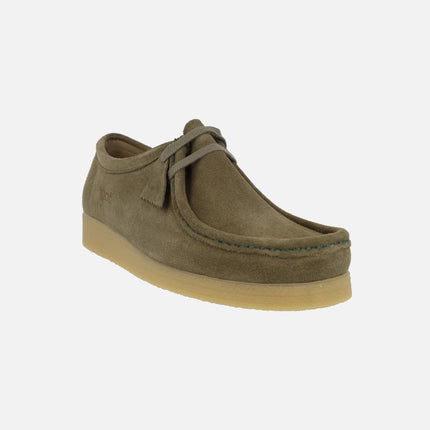 BEE Men's shoes in suede leather wallabee style with laces