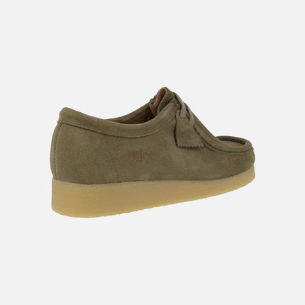 BEE Men's shoes in suede leather wallabee style with laces