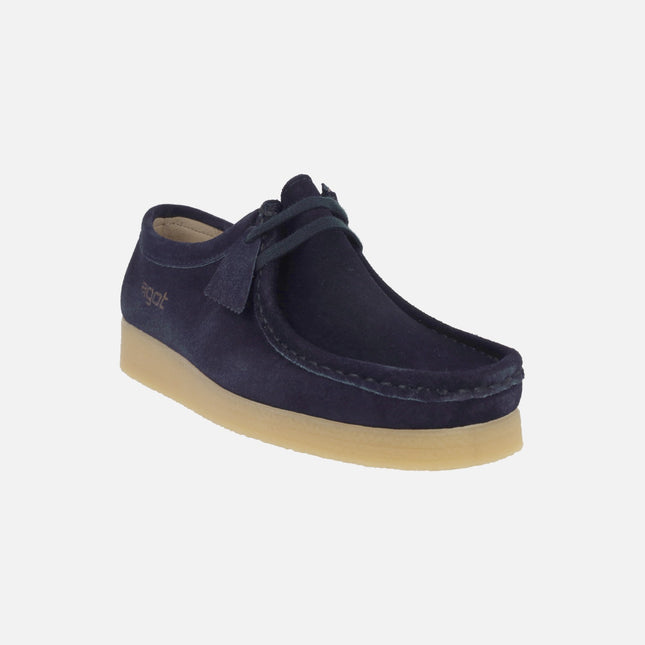 BEE Women's suede leather shoes with Wallabee laces