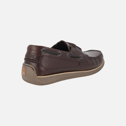 Sailor men's boating shoes in mocha leather