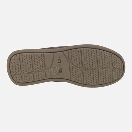 Mocasines Sailor con antifaz para hombre en piel moka