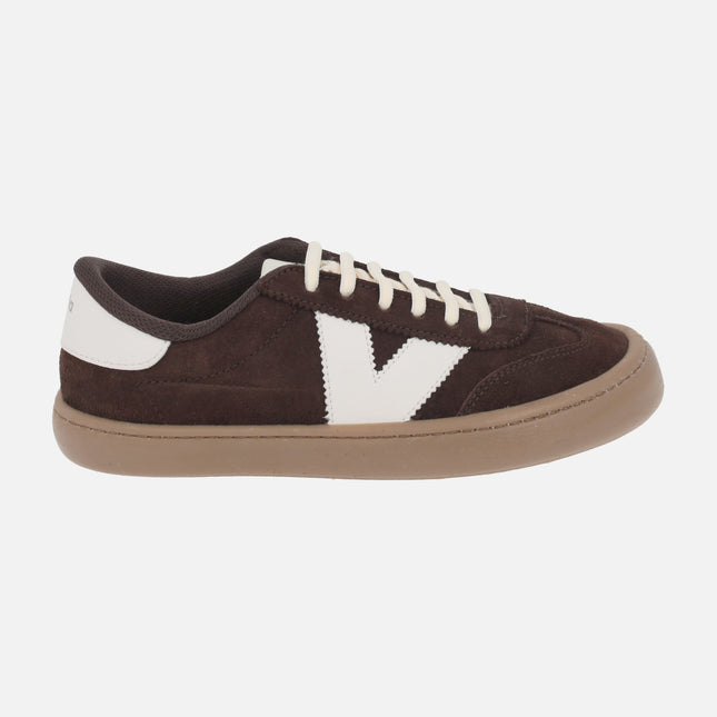 Zapatillas deportivas para mujer Olmo Barefoot serraje y contraste