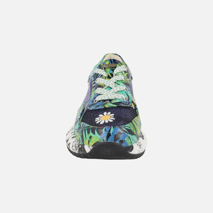 Deportivas verdes Laura Vita con detalle de lentejuelas Burton 05 Vert