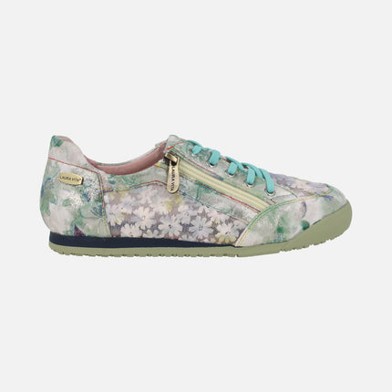 Deportivas para mujer en estampado de flores Tivanao 05 Vert