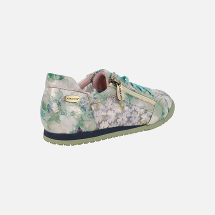 Deportivas para mujer en estampado de flores Tivanao 05 Vert