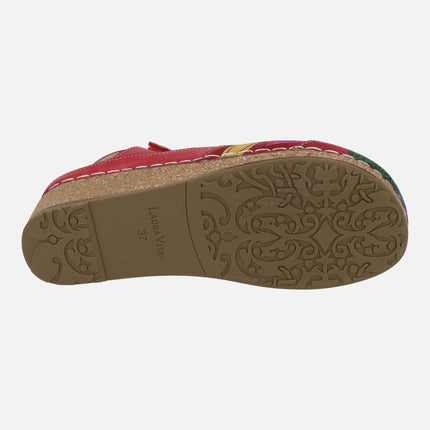 Facscineo 02 Rouge slingback shoes in red combination
