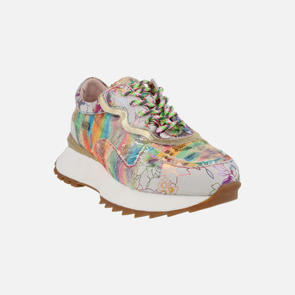 Zapatos deportivos multicolor con lentejuelas Tellao 06 Beige