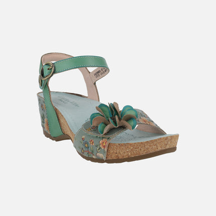 Sandalias de cuña Daphneo 07 Ciel