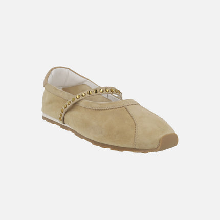 Weston rhinestone strap sporty ballet flats