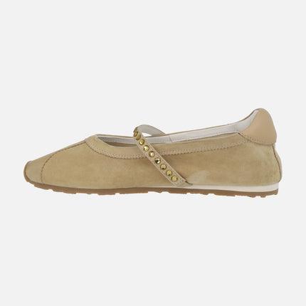 Weston rhinestone strap sporty ballet flats