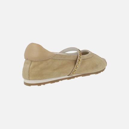 Weston rhinestone strap sporty ballet flats