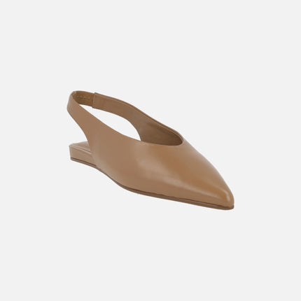 Leola slingback leather ballerinas with sharp last