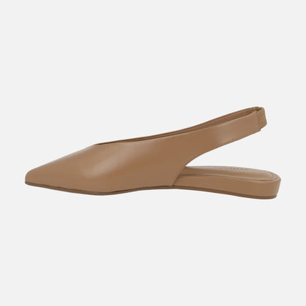 Leola slingback leather ballerinas with sharp last