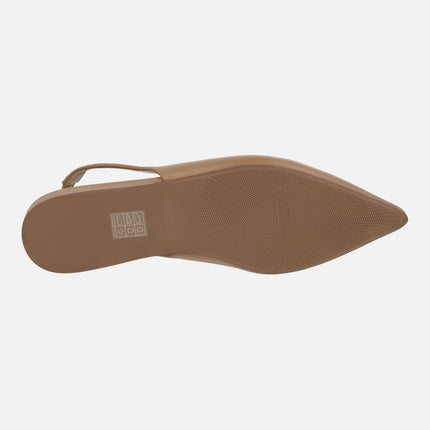 Leola slingback leather ballerinas with sharp last