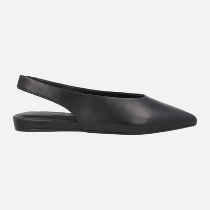 Leola slingback leather ballerinas with sharp last