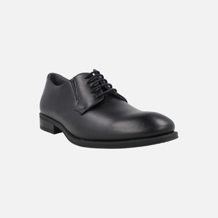 Zapatos de piel estilo blucher para hombre con elásticos laterales
