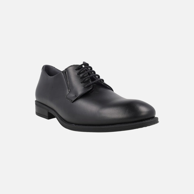 Zapatos de piel estilo blucher para hombre con elásticos laterales