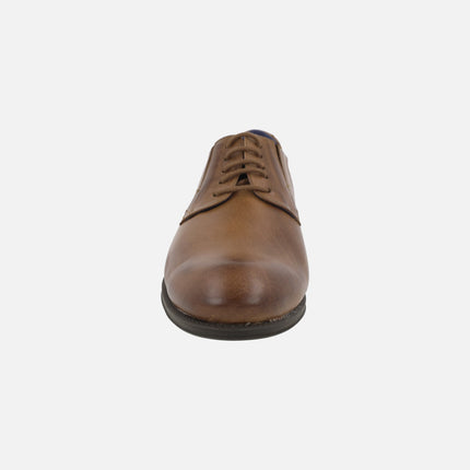 Zapatos de piel estilo blucher para hombre con elásticos laterales