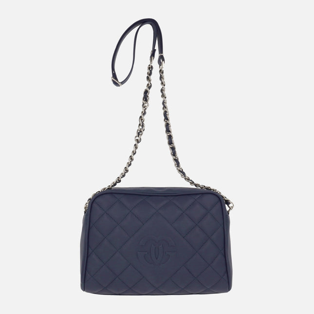 Bolsos bandolera de piel guateados con asa combinada con cadena