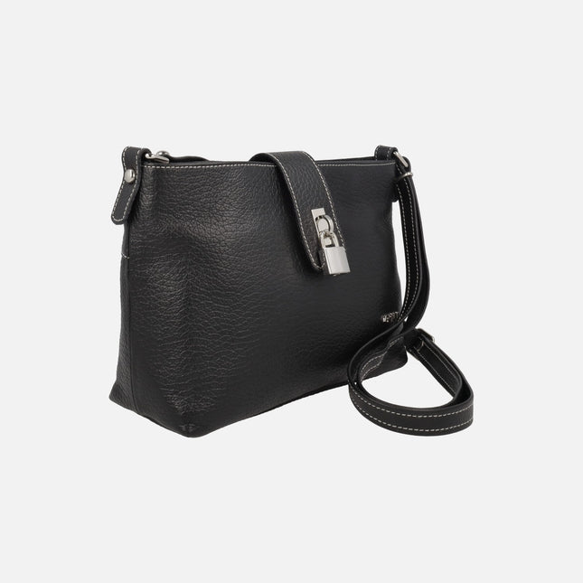 Bolsos bandolera de piel con adorno de candado