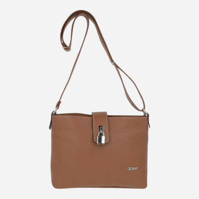 Bolsos bandolera de piel con adorno de candado
