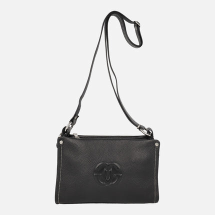 Bolsos bandolera de piel con logo