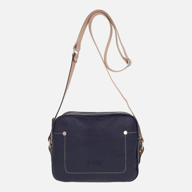 Bolsos bandolera de piel Gonvi con doble compartimento