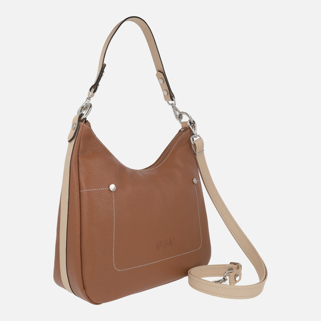 Bolsos de piel para hombro con asa bandolera incluída
