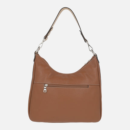 Leather shoulder bags with shoulder strap included