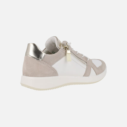 Zapatos deportivos combinados con cordones elásticos y cremallera