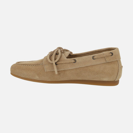 Women's suede leather boating shoes Abby