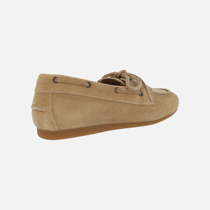 Women's suede leather boating shoes Abby