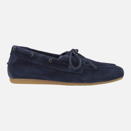 Women's suede leather boating shoes Abby