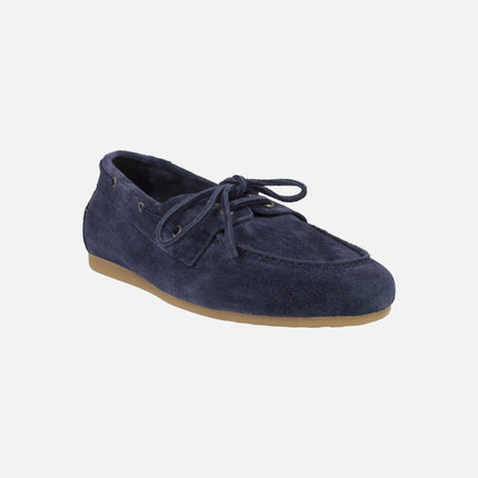 Women's suede leather boating shoes Abby