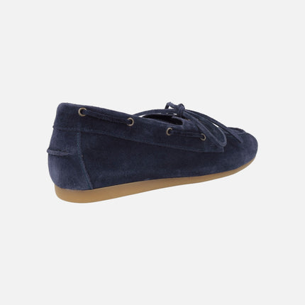Women's suede leather boating shoes Abby